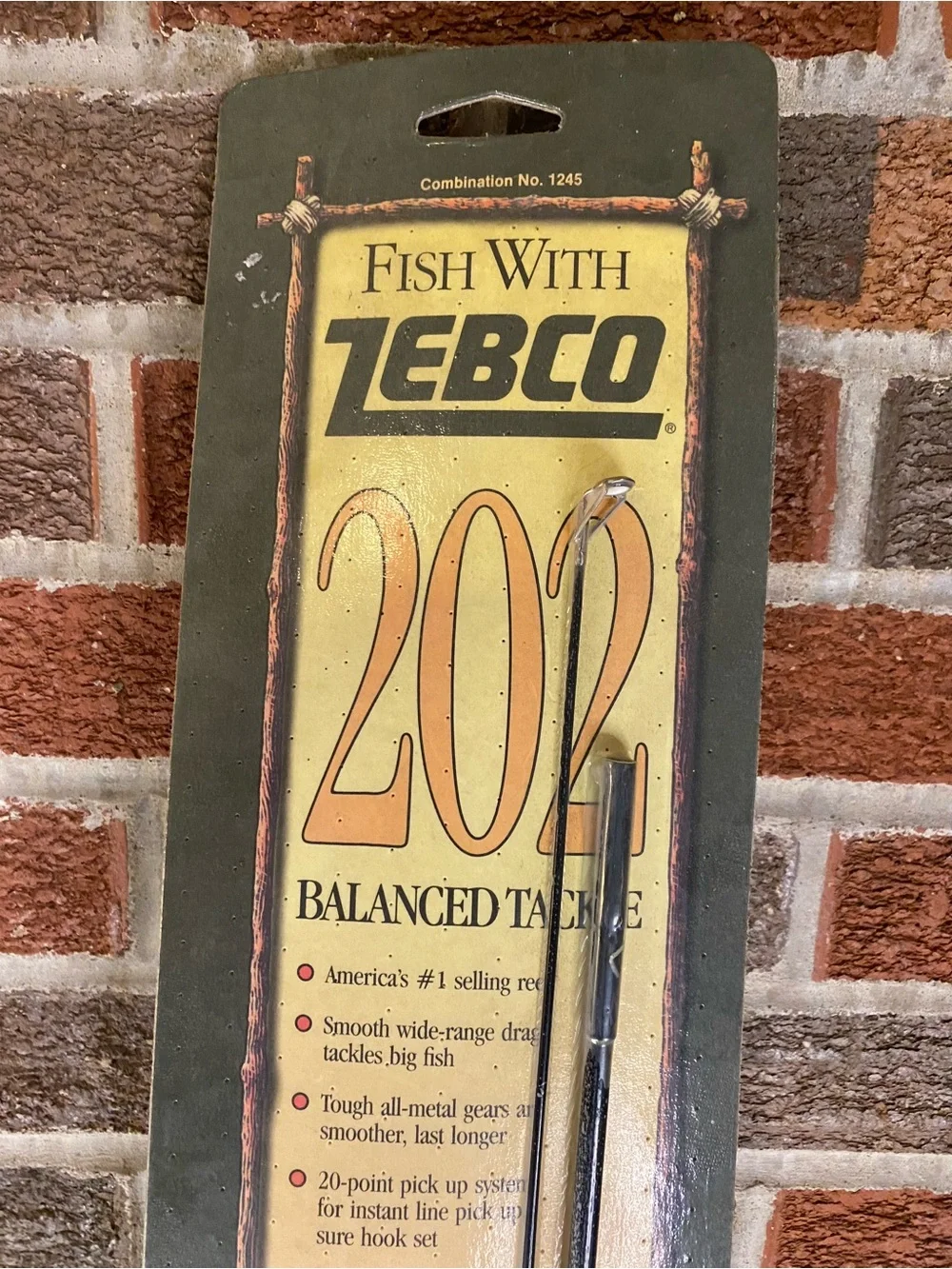 Vintage 1990‎ Zebco 202 Fish America Rod and  Reel Combo NOS
